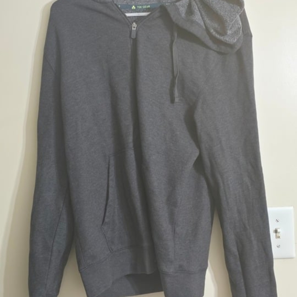 Men's Small gray zip up hoodie with hood